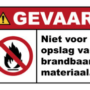Gevaar Brandbaar materiaal